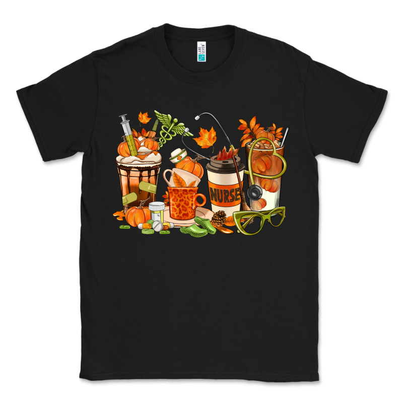Fall Nurse Coffee Cups Classic Tee by texasbilliewilder | Teevron