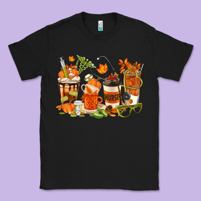 Fall Nurse Coffee Cups Classic Tee Designed By Texasbilliewilder