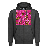 Charcoal Heather Breast Cancer with Ribbon and Butterfly Zipper Hoodie - texasbilliewilder