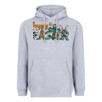 Heather Grey western happy easter Heavyweight Hoodie - AdoDesignShop