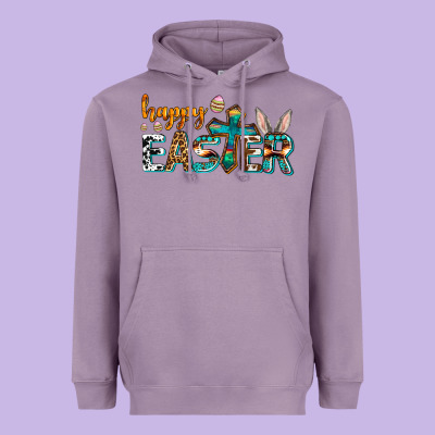 Western Happy Easter Heavyweight Hoodie Designed By Adodesignshop