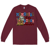 Burgundy memorial day honor and remember Long Sleeve Tee - AdoDesignShop