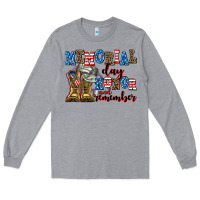 Heather Grey memorial day honor and remember Long Sleeve Tee - AdoDesignShop