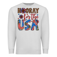 Dove Grey hooray for the usa Premium Sweatshirt - Artiststas