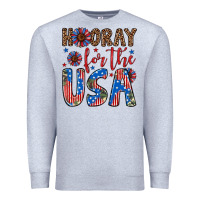 Heather Grey hooray for the usa Premium Sweatshirt - Artiststas