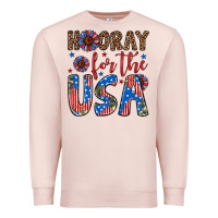 Pale Pink hooray for the usa Premium Sweatshirt - Artiststas