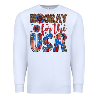 White hooray for the usa Premium Sweatshirt - Artiststas