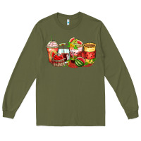 Army Green watermelon farm fresh coffee cups Long Sleeve Tee - Zillion Design Studio