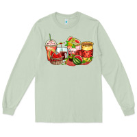 Matcha watermelon farm fresh coffee cups Long Sleeve Tee - Zillion Design Studio