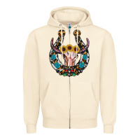 Sandshell western horseshoe skull Zipper Hoodie - RanaPortraitStore