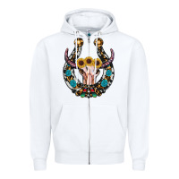 White western horseshoe skull Zipper Hoodie - RanaPortraitStore