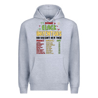 Heather Grey black inventors black history Premium Hoodie - MaliasSmallBusiness