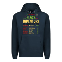 Navy black inventors black history Premium Hoodie - MaliasSmallBusiness