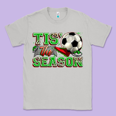 Tis' The Season Soccer Classic Tee Designed By Zillion Design Studio