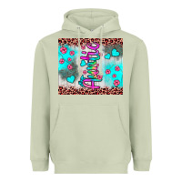 Matcha auntie leopard turquoise Heavyweight Hoodie - JahusDesignShop
