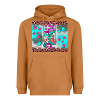 Meerkat auntie leopard turquoise Heavyweight Hoodie - JahusDesignShop