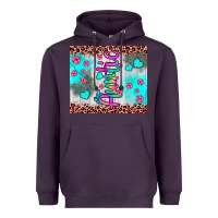 Plum auntie leopard turquoise Heavyweight Hoodie - JahusDesignShop