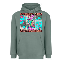 Sage auntie leopard turquoise Heavyweight Hoodie - JahusDesignShop