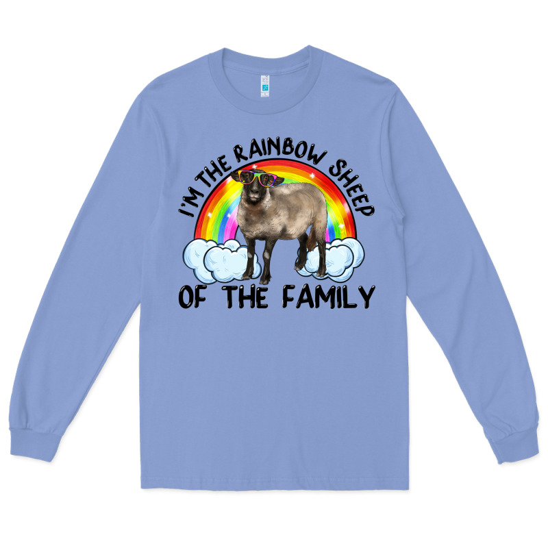 I'm The Rainbow Sheep Of The Family Suffolk Sheep Black Face Sheep Long Sleeve Tee by RanaPortraitStore | Teevron