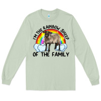 Matcha i'm the rainbow sheep of the family suffolk sheep black face sheep Long Sleeve Tee - RanaPortraitStore