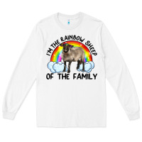 White i'm the rainbow sheep of the family suffolk sheep black face sheep Long Sleeve Tee - RanaPortraitStore