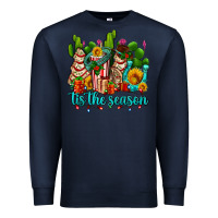 Navy tis the season christmas tree  cake Premium Sweatshirt - AdoDesignShop