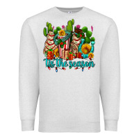 Oatmeal Heather tis the season christmas tree  cake Premium Sweatshirt - AdoDesignShop