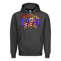 Charcoal Heather est. 1776 4th of july Zipper Hoodie - Zillion Design Studio