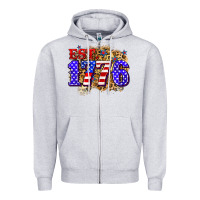 Heather Grey est. 1776 4th of july Zipper Hoodie - Zillion Design Studio