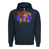 Navy est. 1776 4th of july Zipper Hoodie - Zillion Design Studio