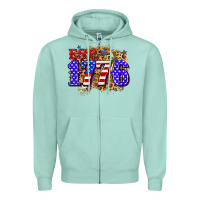 Seafoam est. 1776 4th of july Zipper Hoodie - Zillion Design Studio