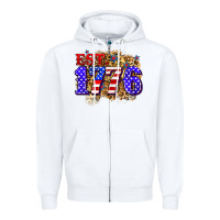 White est. 1776 4th of july Zipper Hoodie - Zillion Design Studio