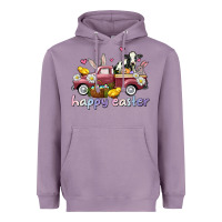 Lavender happy easter trucks Heavyweight Hoodie - AdoDesignShop