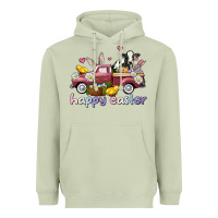 Matcha happy easter trucks Heavyweight Hoodie - AdoDesignShop