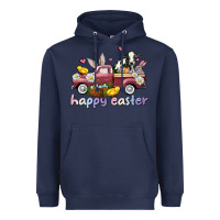 Navy happy easter trucks Heavyweight Hoodie - AdoDesignShop