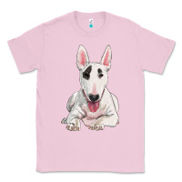 Bubblegum Pink bull terrier Classic Tee - RanaPortraitStore