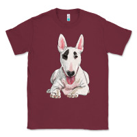 Burgundy bull terrier Classic Tee - RanaPortraitStore