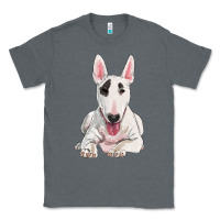 Charcoal Heather bull terrier Classic Tee - RanaPortraitStore