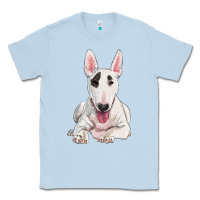 Dusty Blue bull terrier Classic Tee - RanaPortraitStore