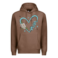 Chestnut mom with heart and flowers Premium Hoodie - MaliasSmallBusiness