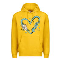 Lemon mom with heart and flowers Premium Hoodie - MaliasSmallBusiness