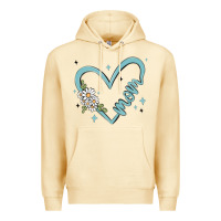 Pina Colada mom with heart and flowers Premium Hoodie - MaliasSmallBusiness