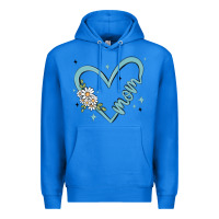 Mom With Heart And Flowers Premium Hoodie | Teevron