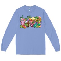 Colony Blue tropical coffee cups Long Sleeve Tee - Zillion Design Studio
