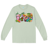 Matcha tropical coffee cups Long Sleeve Tee - Zillion Design Studio