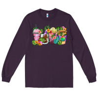 Plum tropical coffee cups Long Sleeve Tee - Zillion Design Studio