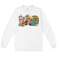 White tropical coffee cups Long Sleeve Tee - Zillion Design Studio