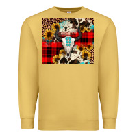 Antique Gold bullskull Sunflower Premium Sweatshirt - JahusDesignShop