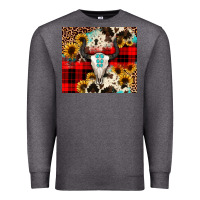 Charcoal Heather bullskull Sunflower Premium Sweatshirt - JahusDesignShop