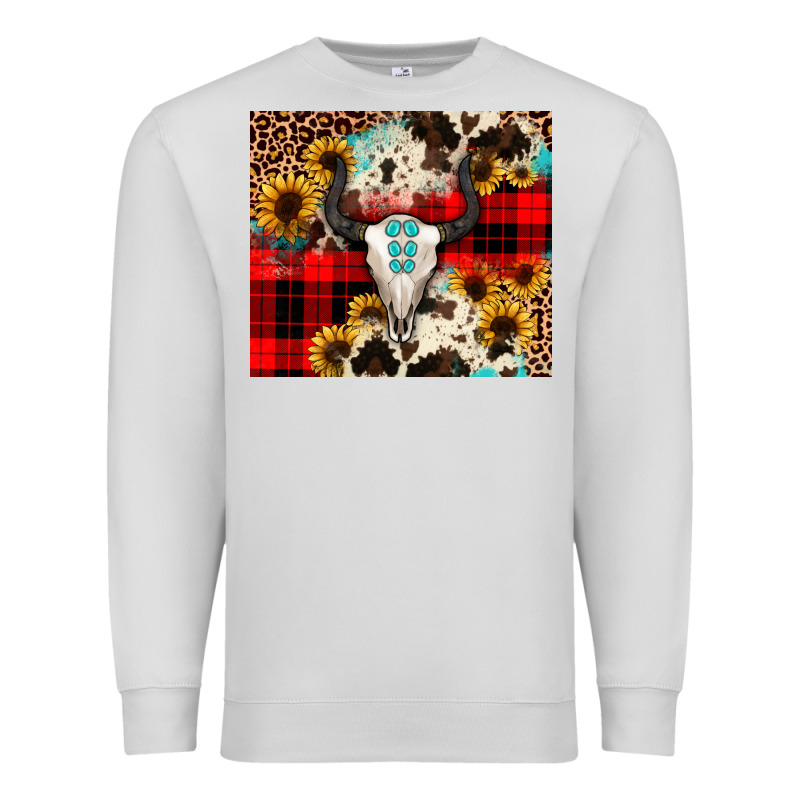 Bullskull Sunflower Premium Sweatshirt by JahusDesignShop | Teevron